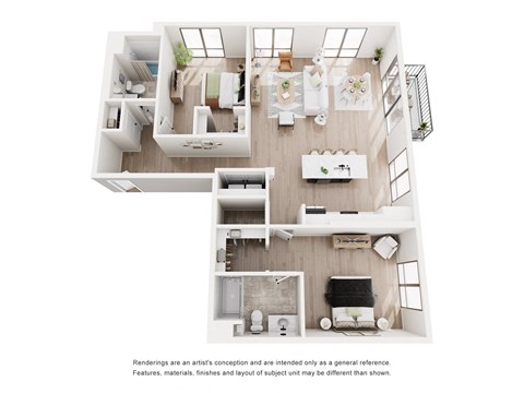 a 3D unit plan of the B12 plan